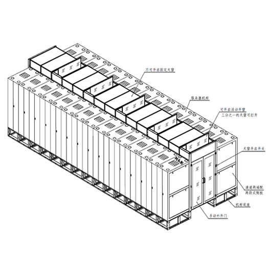 圖騰冷熱通道機柜 機柜冷通道安全通道設(shè)計